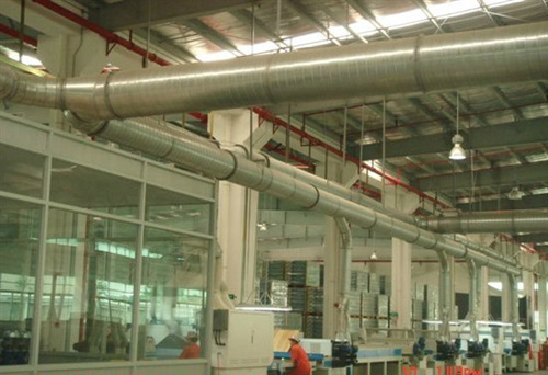 為臺(tái)灣豐巧dv線生產(chǎn)的通風(fēng)除塵系統(tǒng)